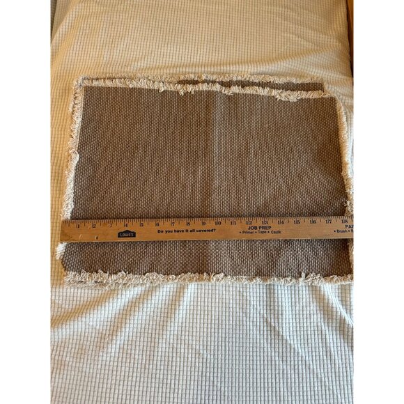 4 Better Homes & Gardens Camel Suede fringe Reversible Placemats Table Top Decor - Picture 11 of 12